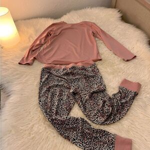 Chic Pink and Leopard Pajama Set